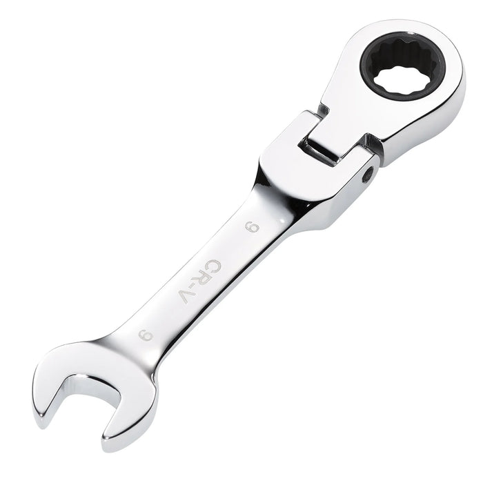 Draper HI-TORQ® Metric Stubby Flexible Head Ratchet Combination spanner 8-19mm