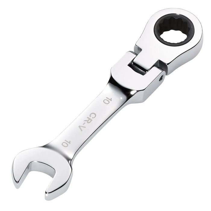 Draper HI-TORQ® Metric Stubby Flexible Head Ratchet Combination spanner 8-19mm