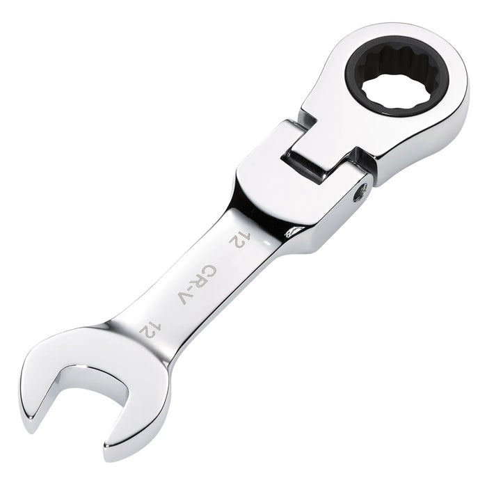 Draper HI-TORQ® Metric Stubby Flexible Head Ratchet Combination spanner 8-19mm