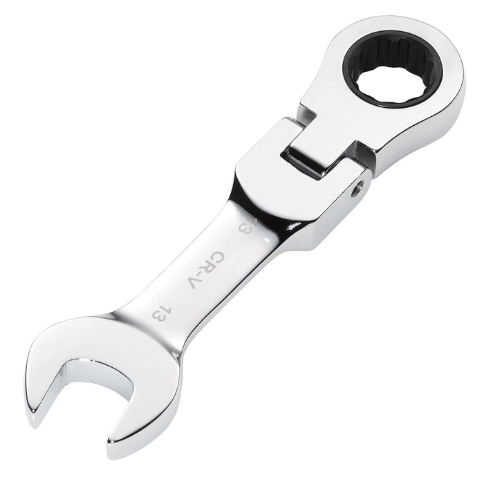 Draper HI-TORQ® Metric Stubby Flexible Head Ratchet Combination spanner 8-19mm