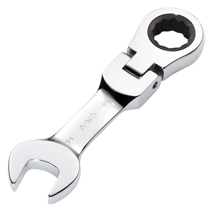 Draper HI-TORQ® Metric Stubby Flexible Head Ratchet Combination spanner 8-19mm