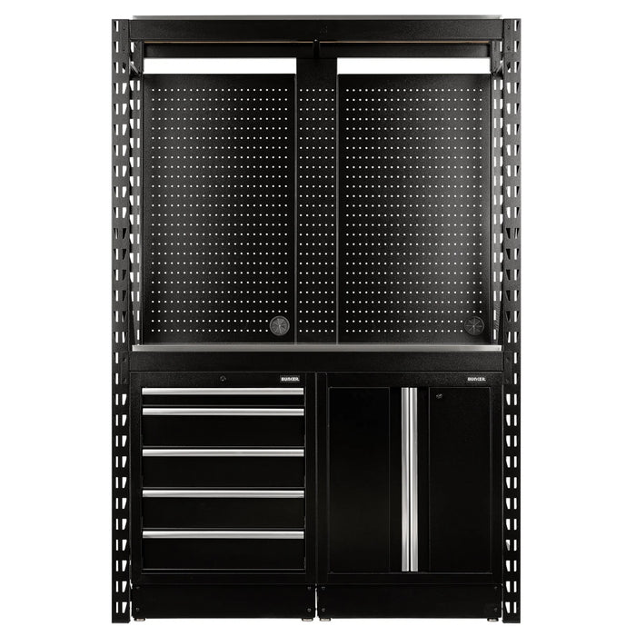 BUNKER 15 Piece Modular Storage Combo 2 Tier Racking with Stainless Steel