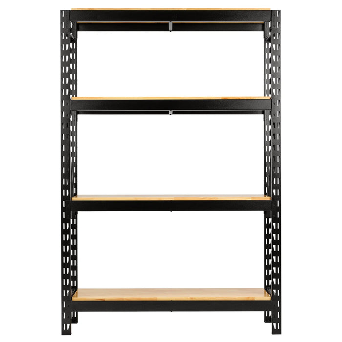 BUNKER 18 Piece Modular 4 Tier Racking with Hardwood Shelving, 1500mm