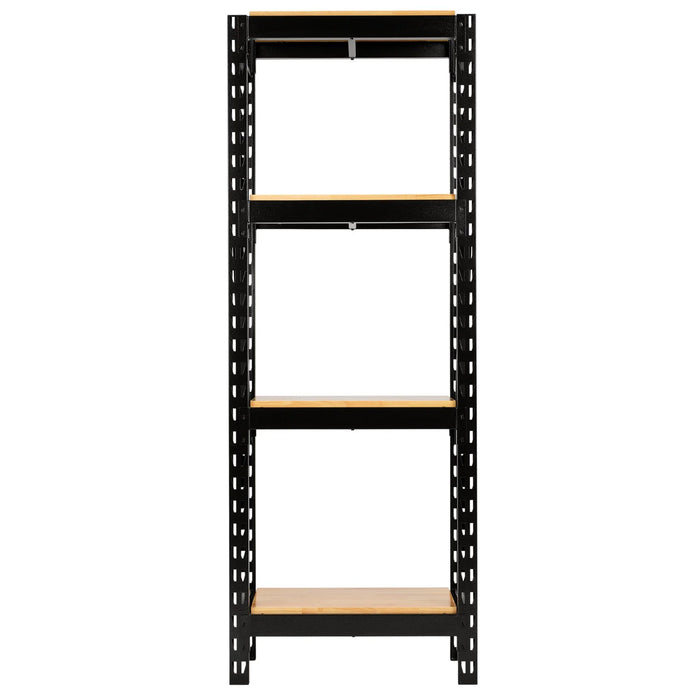 BUNKER® 21 Piece Modular 4 Tier Racking with Hardwood Shelving, 750mm