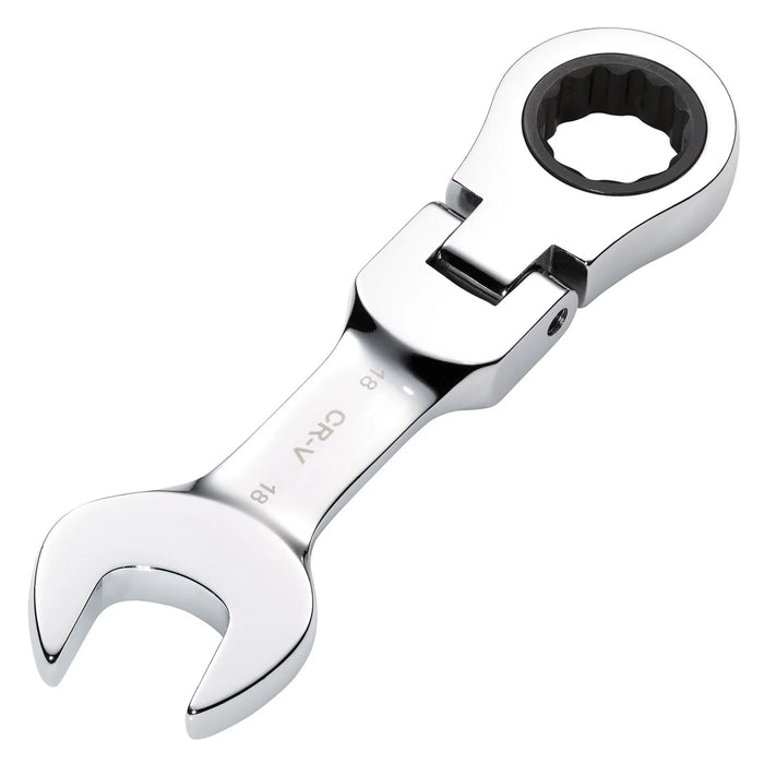 Draper HI-TORQ® Metric Stubby Flexible Head Ratchet Combination spanner 8-19mm