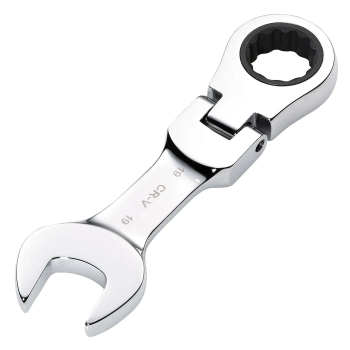Draper HI-TORQ® Metric Stubby Flexible Head Ratchet Combination spanner 8-19mm