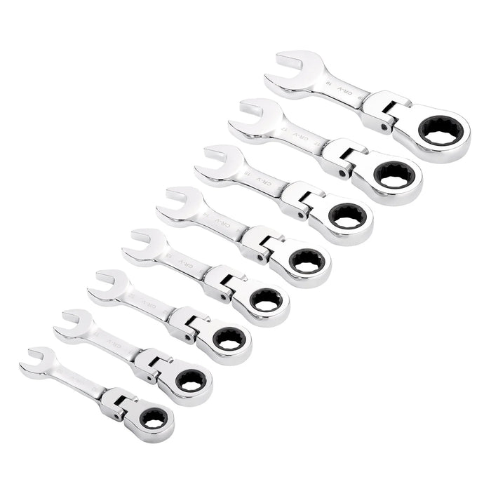 Draper HI-TORQ® Metric Stubby Flexible Head Ratchet Combination