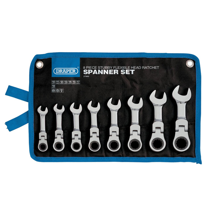 Draper HI-TORQ® Metric Stubby Flexible Head Ratchet Combination