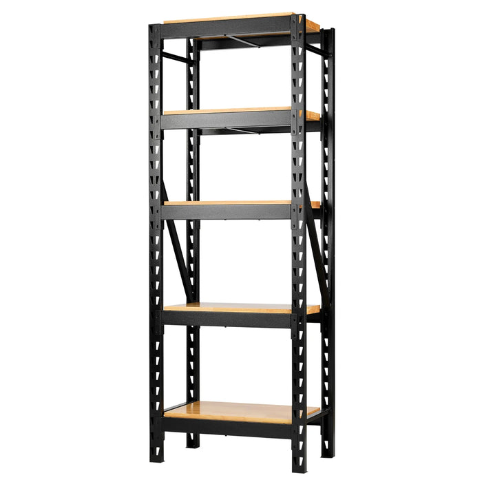 BUNKER® 22 Piece Modular 5 Tier Racking with Hardwood shelving 750-1500mm