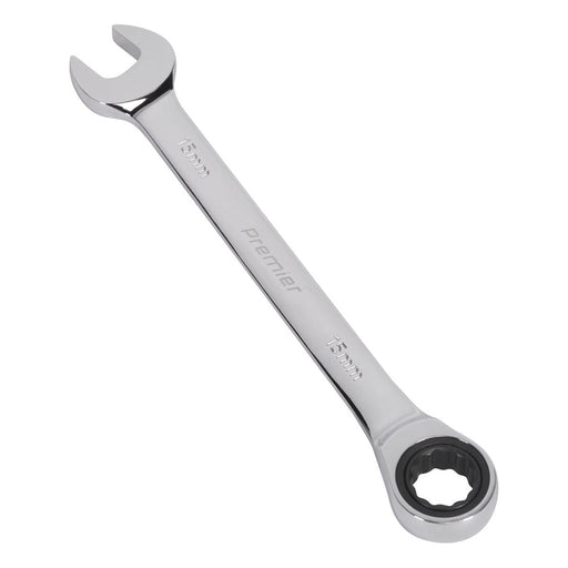 Sealey Ratchet Combination Spanner 15mm RCW15 Sealey - Town Tools 