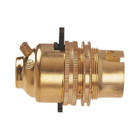 Dencon BC Brass 1/2in Switched Lamp Holder