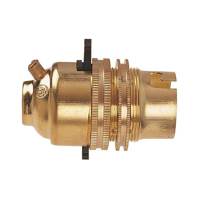 Dencon BC Brass 1/2in Switched Lamp Holder Dencon - Town Tools