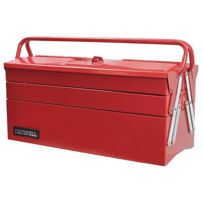 Faithfull Metal Cantilever Toolbox - 5 Tray 49cm (19in) Faithfull - Town Tools