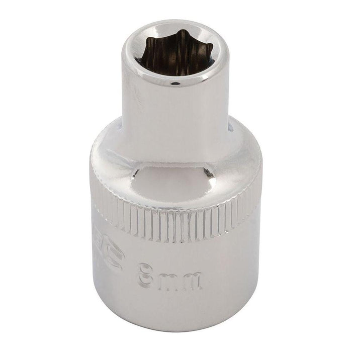 Silverline Socket 1/2" Drive 6pt Metric 8mm Silverline - Town Tools 