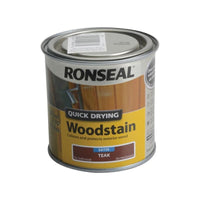 Ronseal Quick Drying Woodstain Satin Teak 250ml