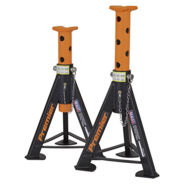 Sealey AXLe Stands (Pair) 6 Tonne Capacity per Stand Orange AS6O