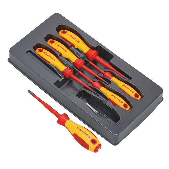 KNIPEX 00 20 12 V03 VDE Phillips®/Pozidriv® Screwdriver Set, 6 Parts