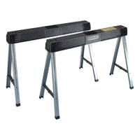 Stanley® Hand Tools Folding Metal Leg Sawhorses (Twin Pack)