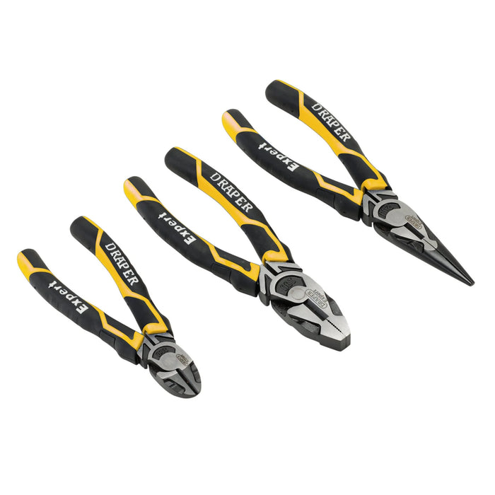 Draper Expert High Leverage Plier Set, Yellow (3 Piece) - 1078/Y