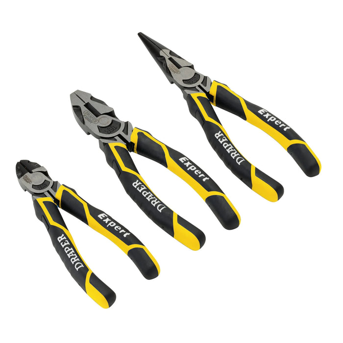 Draper Expert High Leverage Plier Set, Yellow (3 Piece) - 1078/Y