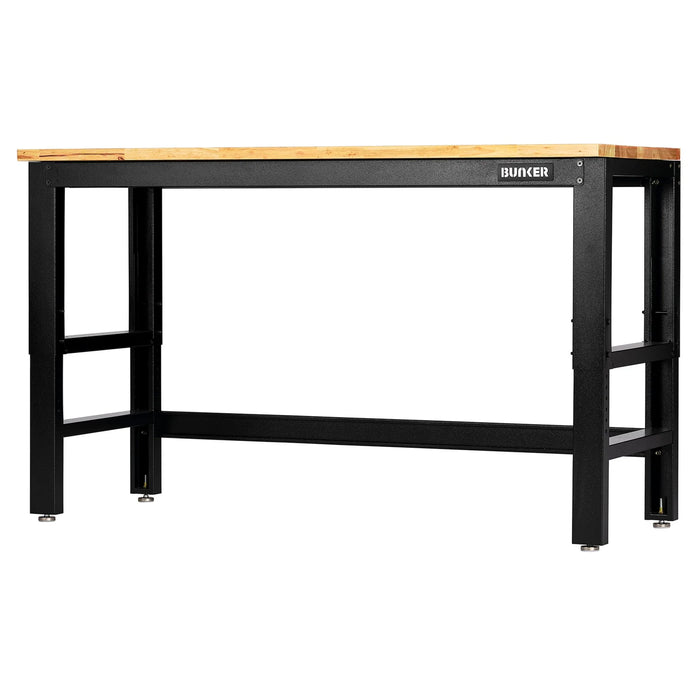 bunker® Workbench with Hardwood worktop 1550-1830mm