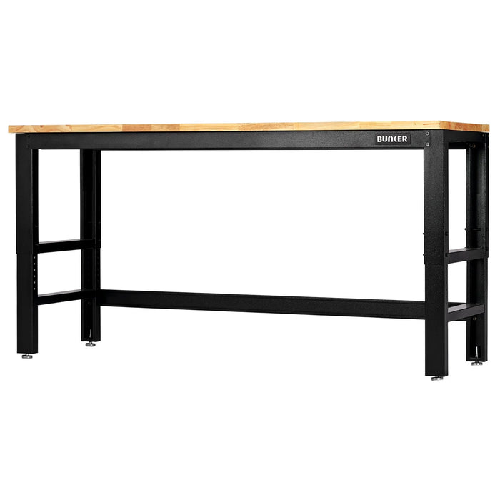 bunker® Workbench with Hardwood worktop 1550-1830mm