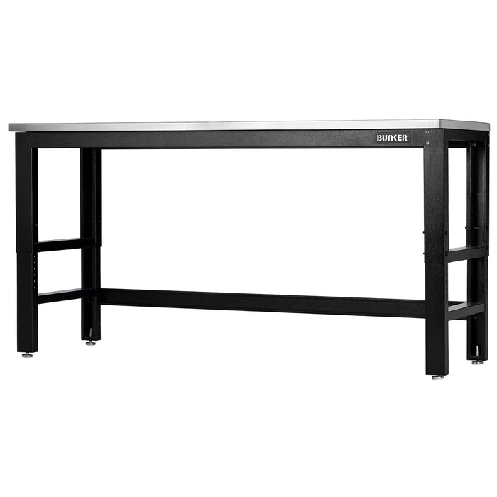 bunker® Workbench with Stainless Steel worktop 1550-1830mm