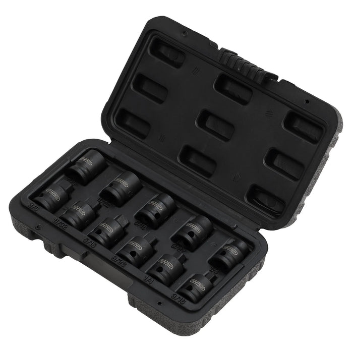 Draper Impact Pipe Plug Socket Set, 3/8" Sq. Dr. (11 Piece) - LWNS11-B