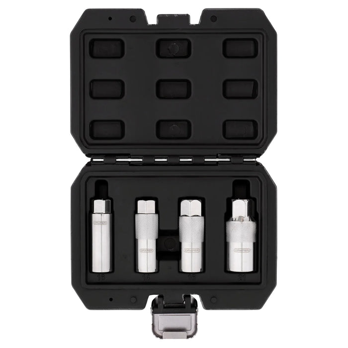 Draper Magnetic Spark Plug Socket Set, 3/8" Sq. Dr. (4 Piece) - SPS3/8-4