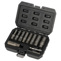 Draper Spiral Type Deep Bolt Extractor Set, 3/8" Sq. Dr. (11 Piece) - SPE11
