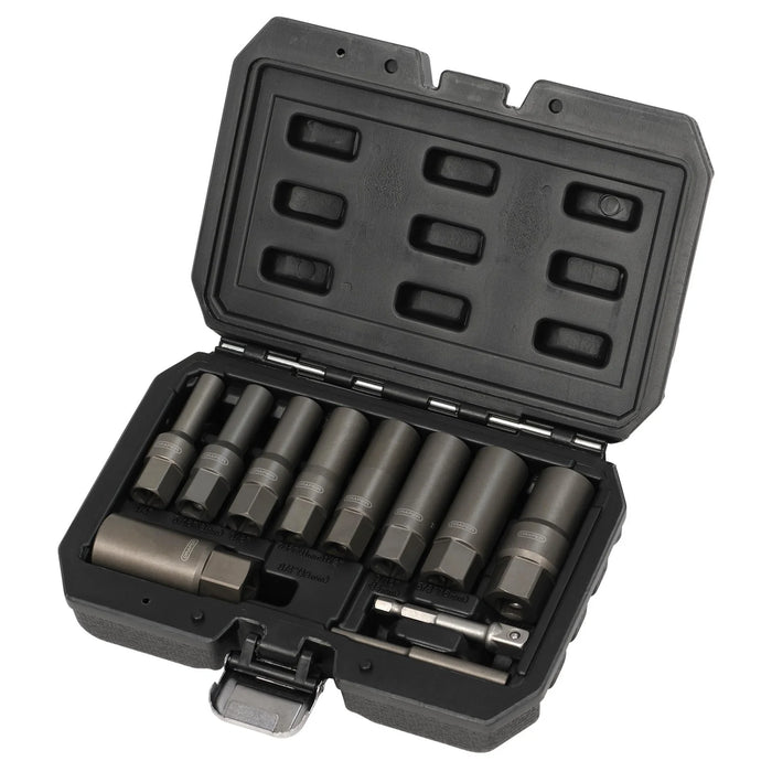 Draper Spiral Type Deep Bolt Extractor Set, 3/8" Sq. Dr. (11 Piece) - SPE11