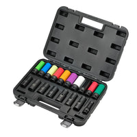Draper Wheel Nut Socket Set, 1/2" Sq. Dr. (18 Piece) - AWNSS/18
