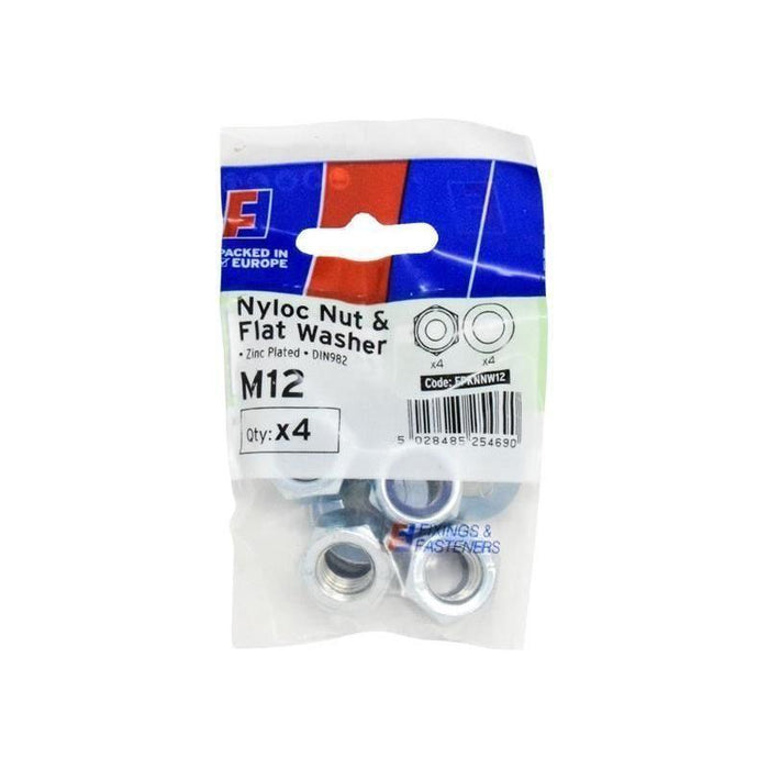 Forgefix Nyloc Nut & Washer M12 ForgePack 4 ForgeFix - Town Tools