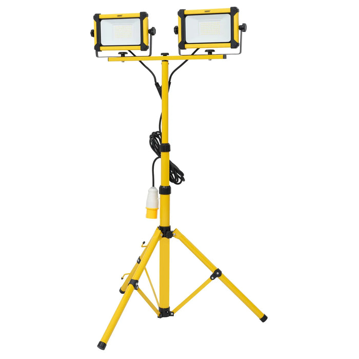 Draper 110V SMD LED Tripod Site Light, 2 x 50W, 12000 Lumens - 110V/TSL/50WT
