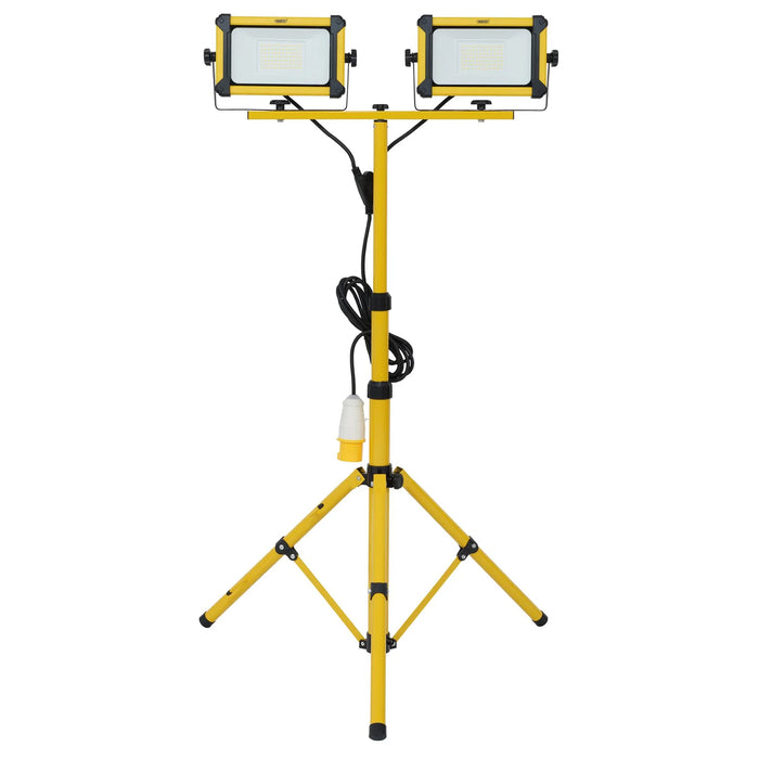 Draper 110V SMD LED Tripod Site Light, 2 x 50W, 12000 Lumens - 110V/TSL/50WT