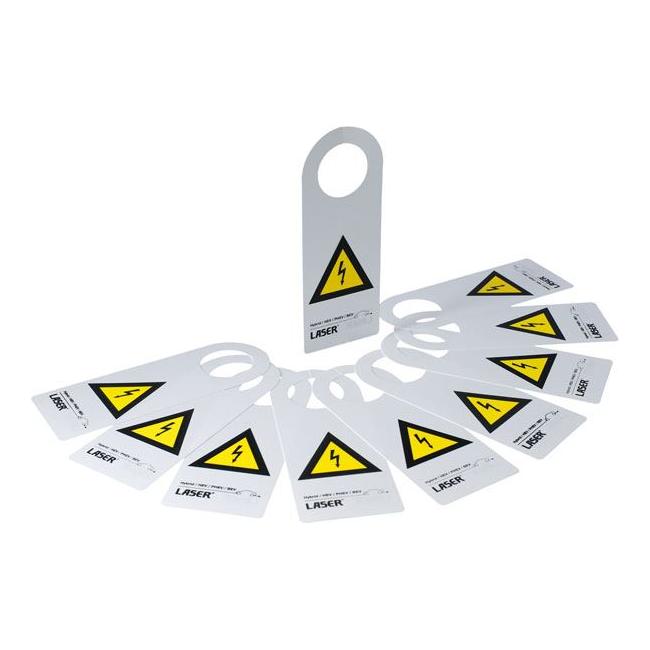 Laser Hybrid/EV Warning Sign 10pc 8049 Laser - Town Tools 