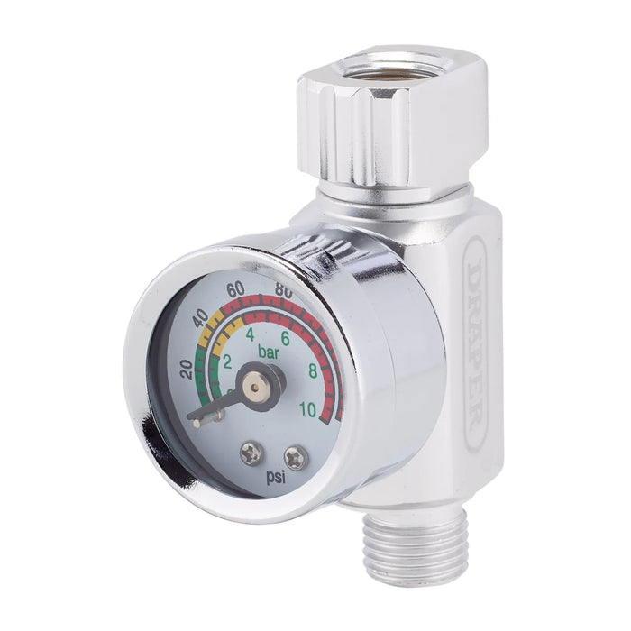 Draper 1/4" BSP On-Gun Air Regulator and Gauge, 140psi - DAT-OARG
