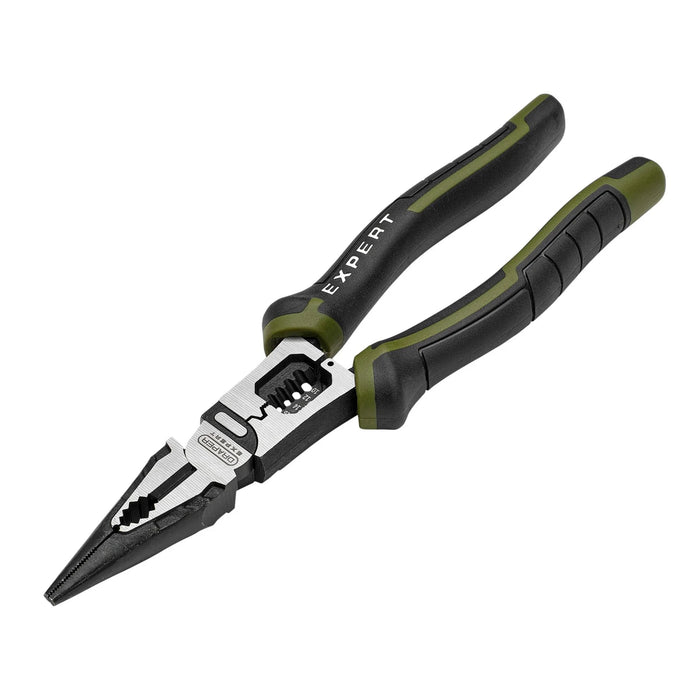 Draper Expert Long Nose Pliers with Wire Stripper, 200mm - PL-EX/LPWS-200