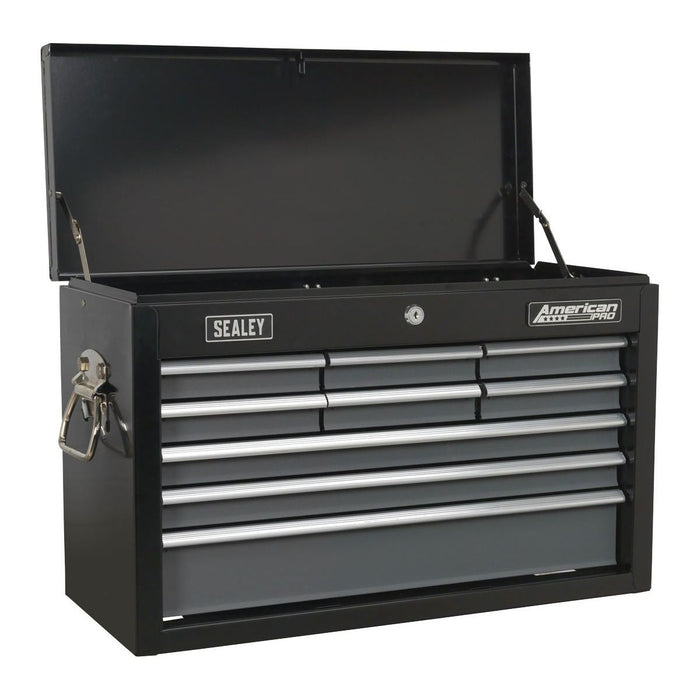 Sealey Topchest 9 Drawer with Ball-Bearing Slides Black/Grey AP2509B Sealey - Town Tools 