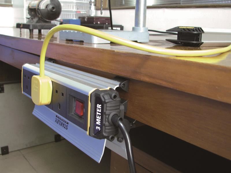 STANLEY Electrical 4-Gang IP20 Powerboard with Clamp 3m STANLEY� Electrical - Town Tools