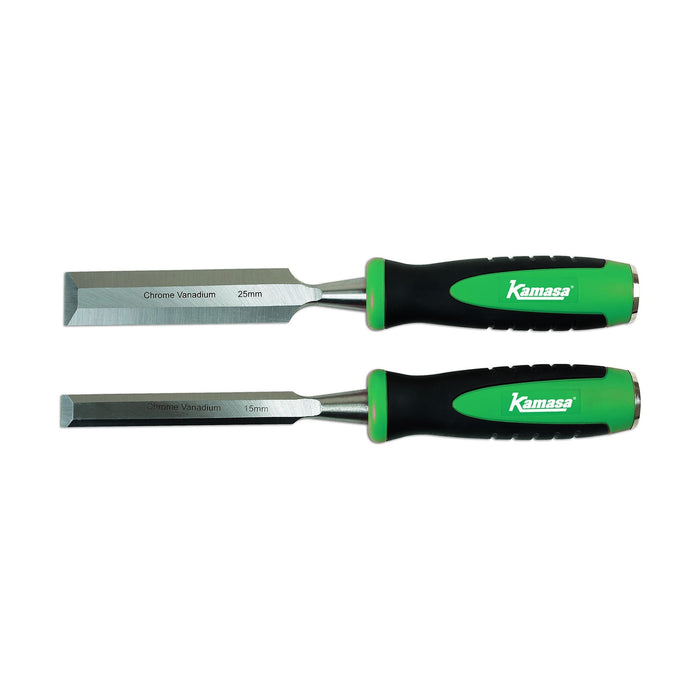 Kamasa Wood Chisel Set - 15 & 25mm 56119 Kamasa - Town Tools 