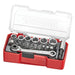 Teng Tools 1/4" Socket Set 6 pt With Belt Clip 19 Pieces Teng Tools - Town Tools 