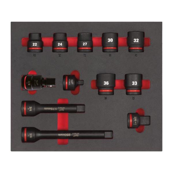 Milwaukee 3/4 Dr Impact Sockets 22-36mm 12Pc 4932493396 Milwaukee - Town Tools 