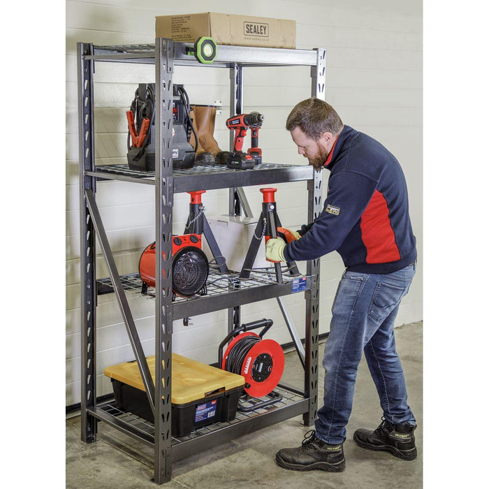 Sealey Heavy-Duty Racking Unit with 4 Mesh Shelves 640kg Capacity Per Level 978m Sealey - Town Tools 