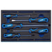 Draper Soft Grip Screwdriver Set in 1/4 Drawer EVA Insert Tray (5 Piece) 63400 Draper - Town Tools 