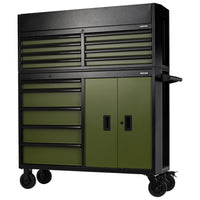 Draper Bunker 13 Drawer Combined Roller Cabinet and Tool Chest, 52", Green