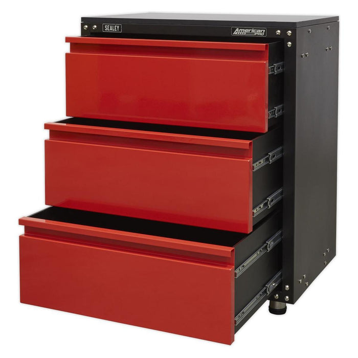 Sealey Modular 3 Drawer Cabinet with Worktop 665mm APMS82 Sealey - Town Tools 