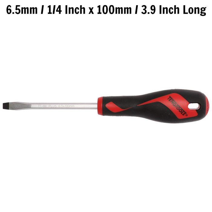 Teng Tools Flat Screwdriver 1.2 x 6.5 x 100mm L Hex Shaft Teng Tools - Town Tools 