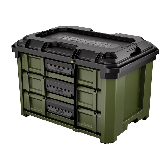 BUNKER Load-Up Stacking 3 Drawer Tool Box, 570mm - B600-3DTB