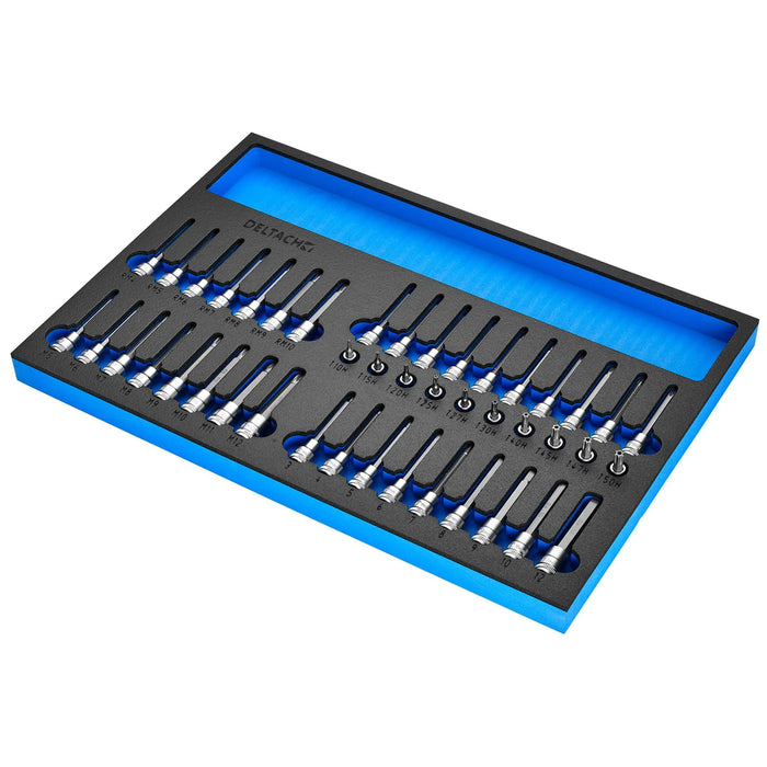 Bunker Resi-Torx, Hexagon, Multi-Tooth/Spline, Ribe Socket Set, 3/8" Sq. Dr. in